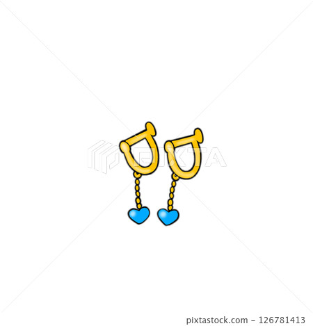 簡單的配件耳環插畫 簡單的配件耳環插畫 126781413