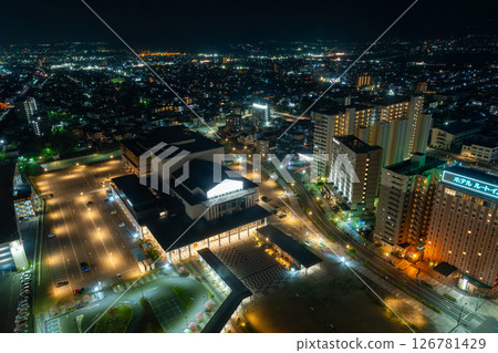 Night view of Yamagata City from Kasumigaoka Central Observatory, Yamagata City, Yamagata Prefecture 126781429