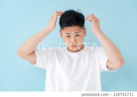 Young men's hair care 126781711