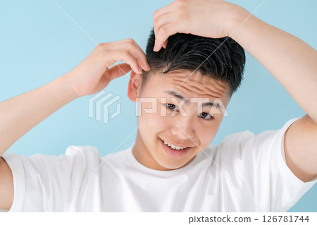 Young men's hair care Young men's hair care 126781744
