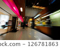 Photos taken with slow shutter speed in the mall 126781863
