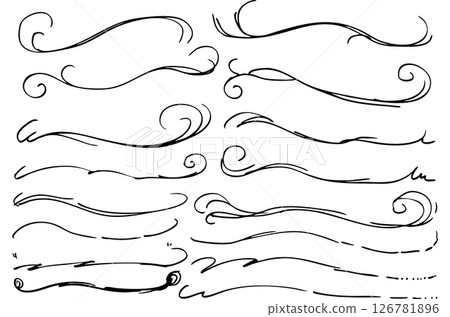 Simple hand-drawn lettering underline set vector 126781896