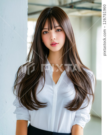 [Hairstyle Sample] Female Cut Model Hair Catalog Snapshot Beauty Image 126781960