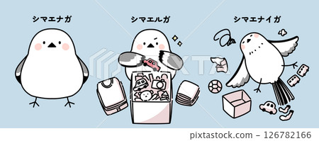 一隻山雀試圖整理，但無法做到 126782166