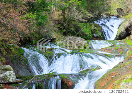 Oshidori Kakushi Falls in early summer, Chino City, Nagano Prefecture 126782421