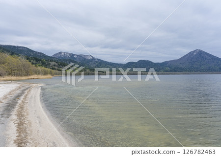 Lake Usori, located in the center of Mount Osore 126782463