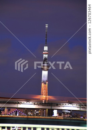 [Night view from Eitai Bridge] Tokyo Skytree 126783464