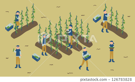 黃瓜農夫插圖 黃瓜農夫插圖 126783828