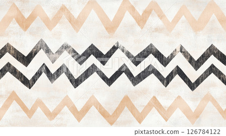 Abstract repeat pattern with zigzag design and earthy tones, suitable for background Abstract repeat pattern with zigzag design and earthy tones, suitable for background 126784122