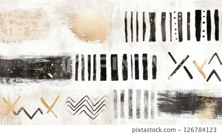 Abstract repeat pattern inspired by African motifs, ideal as background Abstract repeat pattern inspired by African motifs, ideal as background 126784123
