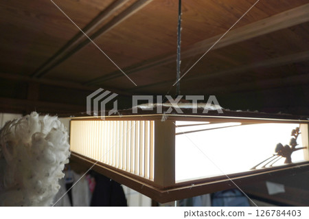 Dust accumulated on Japanese-style room lighting 03 Dust accumulated on Japanese-style room lighting 03 126784403