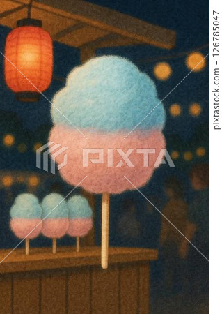 夏季節慶背景的棉花糖 126785047