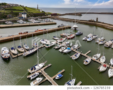 The harbor at Whitehaven on the coast of Cumbria - England The harbor at Whitehaven on the coast of Cumbria - England 126785159
