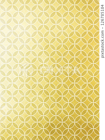 Bright Japanese pattern background with cloisonne gold leaf (background material) Gold leaf 126785184