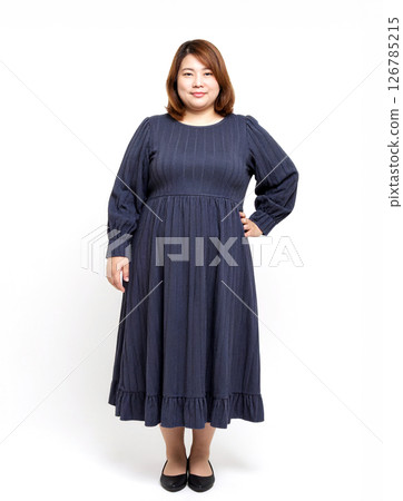A plump woman wearing a dress: AI-generated image A plump woman wearing a dress: AI-generated image 126785215