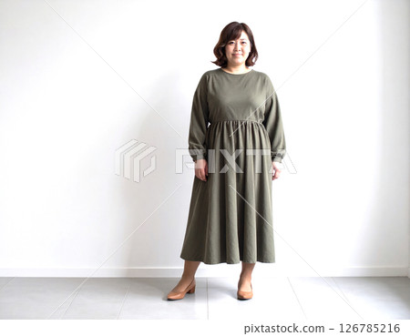 AI-generated image of a fat Japanese woman standing in a dress AI-generated image of a fat Japanese woman standing in a dress 126785216