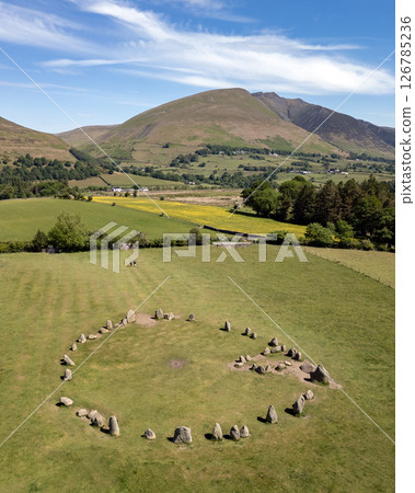 Castlerigg Prehistoric Stone Circle - Keswick in Cumbria - England 126785236