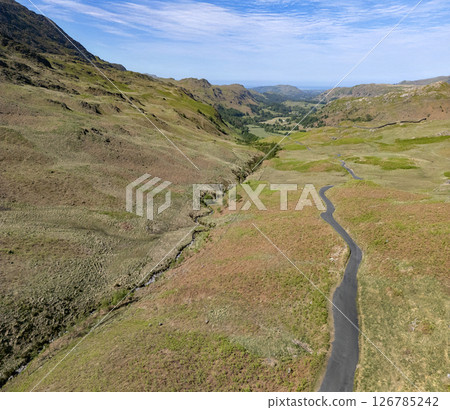 Hardknott Pass in the Lake District in northwest England Hardknott Pass in the Lake District in northwest England 126785242