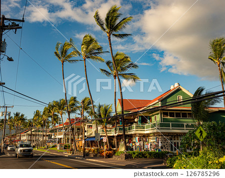 Resort hotel with palm trees Resort hotel with palm trees 126785296