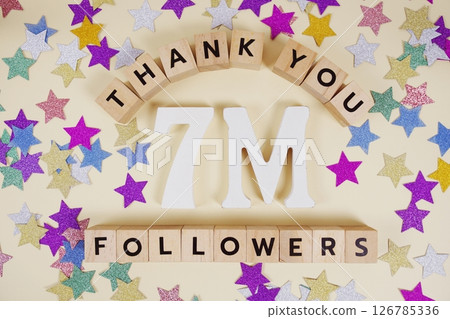 Thank You 7000000, 7M Followers congratulation and celebration social media subscribers and followers Thank You 7000000, 7M Followers congratulation and celebration social media subscribers and followers 126785336