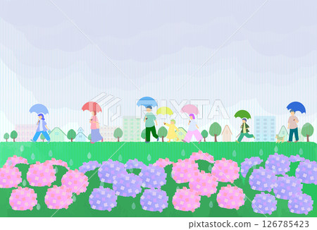 下雨天風景圖 126785423