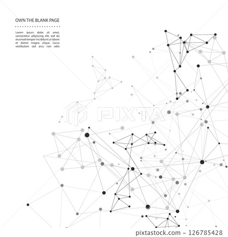 Vector connect lines and dots on white background. Network connection structure. Abstract template for your design Vector connect lines and dots on white background. Network connection structure. Abstract template for your design 126785428