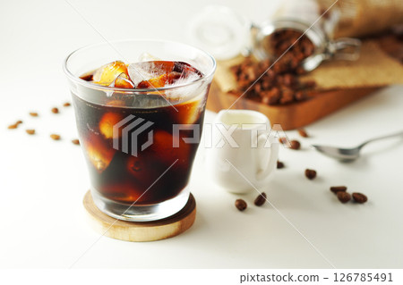 Iced coffee (white background) Iced coffee (white background) 126785491