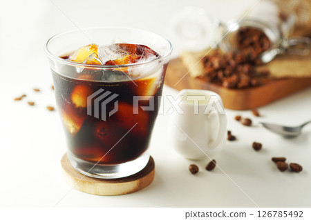 Iced coffee (white background) Iced coffee (white background) 126785492