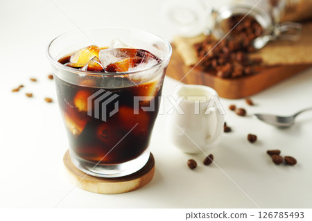 Iced coffee (white background) Iced coffee (white background) 126785493