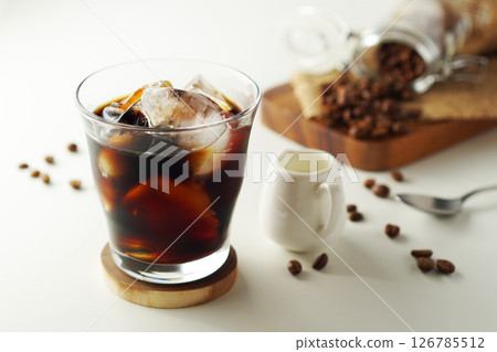 Iced coffee (white background) Iced coffee (white background) 126785512