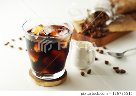 Iced coffee (white background) 126785515
