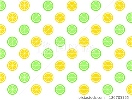Lemon and lime background material〈White〉 Lemon and lime background material〈White〉 126785565