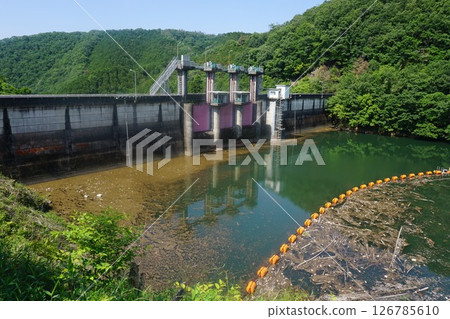 Kuga Dam (gravity concrete dam for flood control, irrigation water, and power generation managed by Okayama Prefecture) Kuga Dam (gravity concrete dam for flood control, irrigation water, and power generation managed by Okayama Prefecture) 126785610