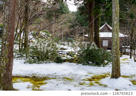 京都Ohara Sanzenin雪場面 126785623