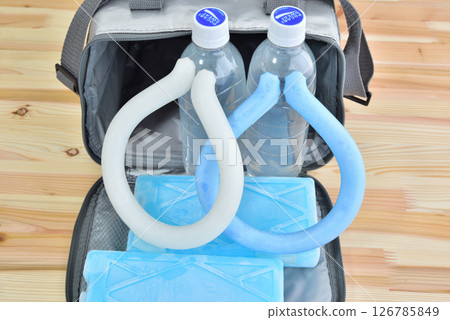 防暑用品、頸部冷卻器、補水、防暑用品、防暑用品、盛夏預防用品 126785849
