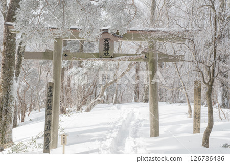 Mt. Ishizurayama in winter 126786486