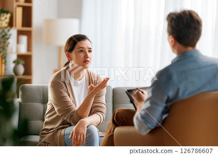 Consultation of the patient with a psychologist 126786607