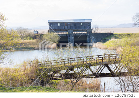 Former Iwaboki Water Gate in the Kushiro Marshlands, Hokkaido 126787525