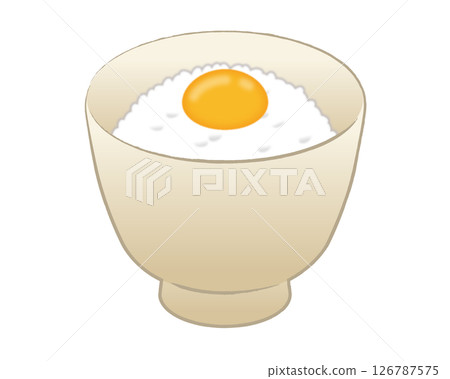 雞蛋蓋飯的插圖 126787575