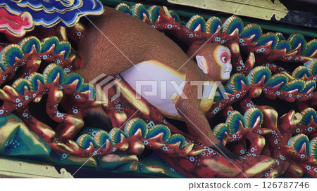 日光市 日光東照宮 新久屋 猴子雕塑 日光市 日光東照宮 新久屋 猴子雕塑 126787746