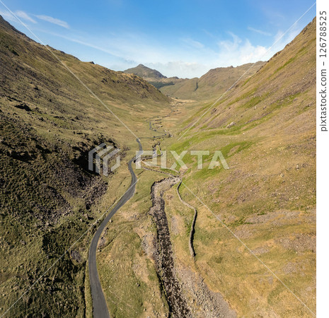 Hardknott Pass in the Lake District in northwest England Hardknott Pass in the Lake District in northwest England 126788525