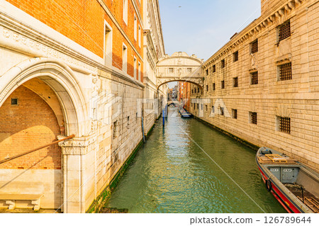 Bridge of Sighs and Canal View in Venice, Italy Bridge of Sighs and Canal View in Venice, Italy 126789644