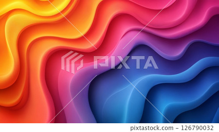 Abstract Colorful Wavy Background Texture 126790032
