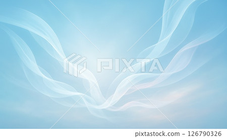 自由表達構圖：絲帶在風中飛舞 126790326