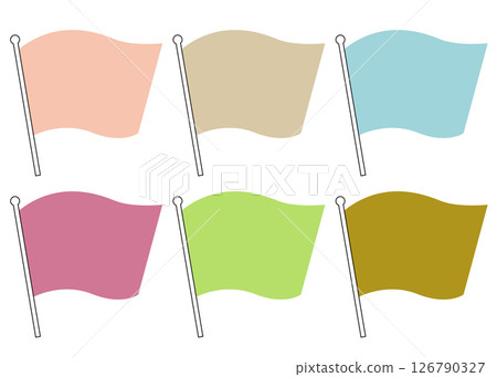 一套飄揚的旗幟，任何活動的必備物品 126790327