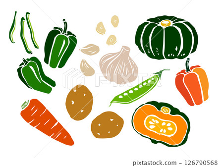 復古手繪蔬菜插圖集 126790568