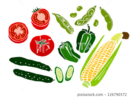 復古手繪蔬菜插圖集 復古手繪蔬菜插圖集 126790572