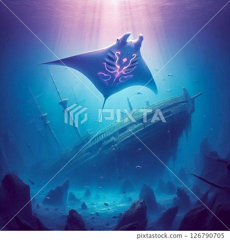 Mystical ray illustration 126790705