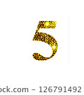 Golden number 5. Numbers for design 126791492