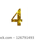 Golden number 4. Numbers for design 126791493